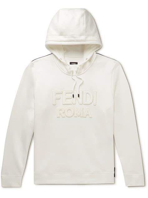 fendi roma hoodie white|fendi hoodie selfridges.